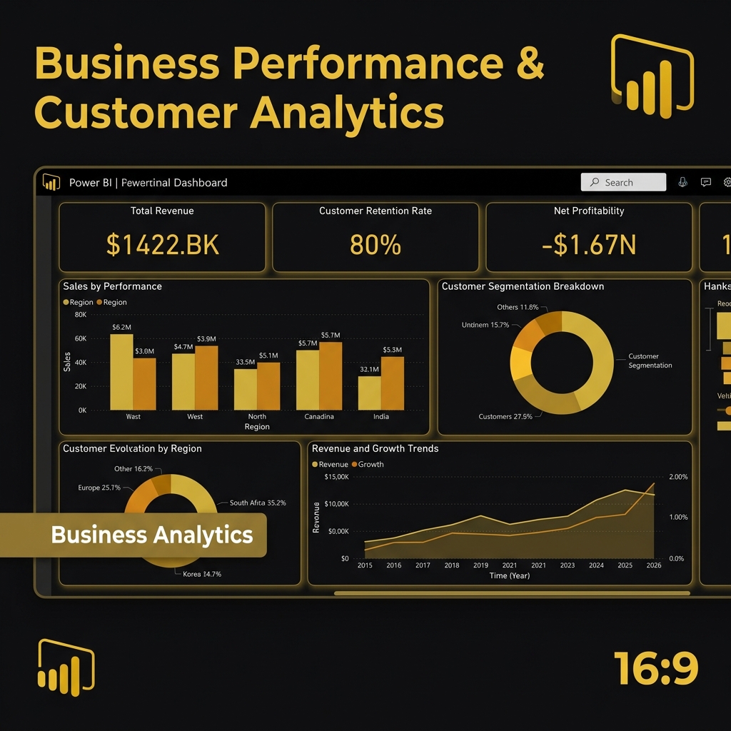 Business Performance and Customer Analytics dashboard preview